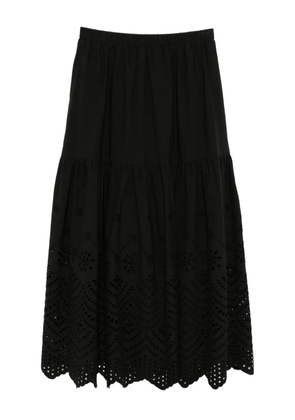 Bambah Eyelet maxi skirt - Black