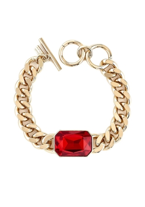 Kenneth Jay Lane curb-chain ruby bracelet - Gold