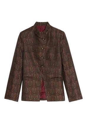 Zadig&Voltaire Verysa paisley-print mandarin-collar blazer - Brown
