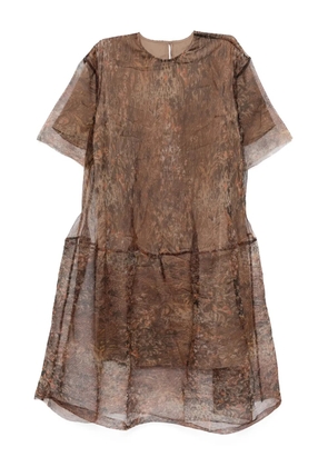 JNBY A-line short-sleeves dress - Brown