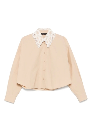 Fabiana Filippi lace-collar cotton shirt - Neutrals