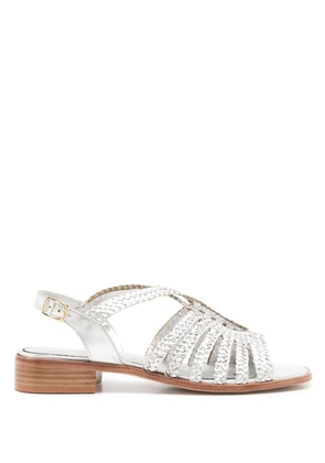 Sarah Chofakian Le Marais metallic braided sandals - Silver