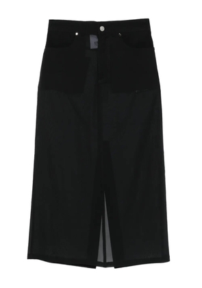 Erika Cavallini button-detail midi skirt - Black