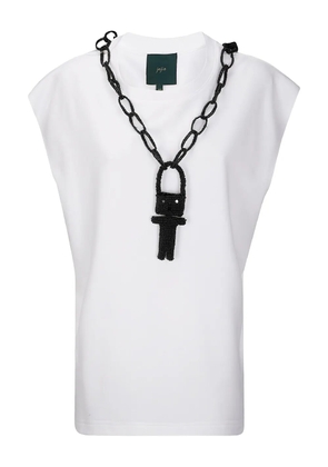 Jejia Tea robot-chain T-shirt - White