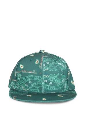THE WORLD IS YOURS paisley-print baseball cap - Green