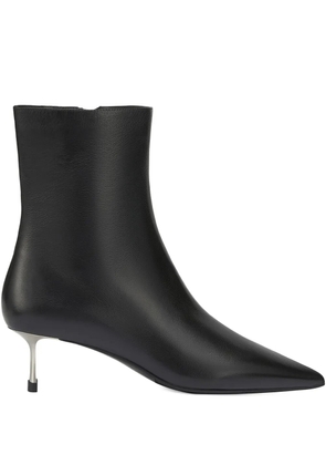 POTAMY leather ankle boots - Black