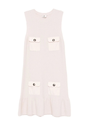 Elisabetta Franchi bouclé voile mini dress - Pink