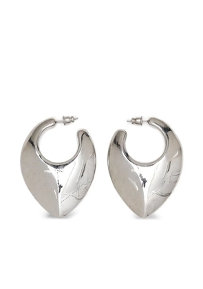 Panconesi heart-shaped hoop earrings - Silver
