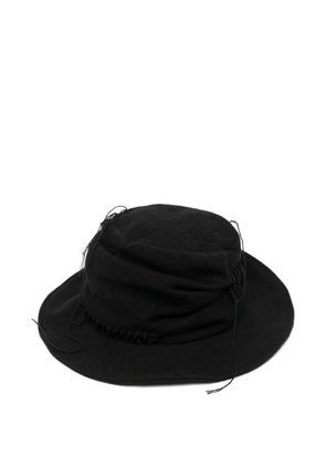 Y's embroidered bucket hat - Black