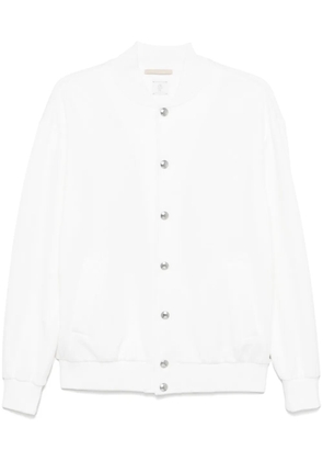 Eleventy jersey bomber jacket - White
