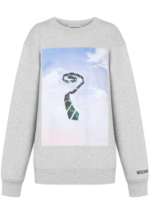 Moschino grafhic-print cotton sweatshirt - Grey