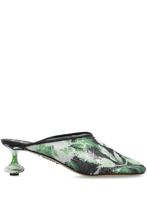 LOEWE 45mm floral-print mules - Black