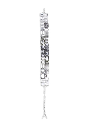 AREA crystal cluster choker necklace - Grey