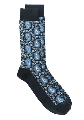 ETRO paisley-jacquard socks - Blue