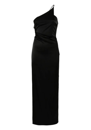 Patrizia Pepe asymmetric-design satin dress - Black