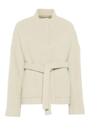 Christian Wijnants tie-waist single-breasted coat - Neutrals