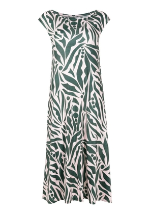 Lygia & Nanny graphic-print cap-sleeves midi dress - Green
