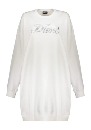 Diesel logo-print mini dress - White