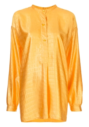 Sies Marjan Azra crocodile-embossed satin shirt - Orange