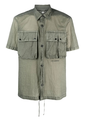 C.P. Company cargo-pockets semi-sheer shirt - Green