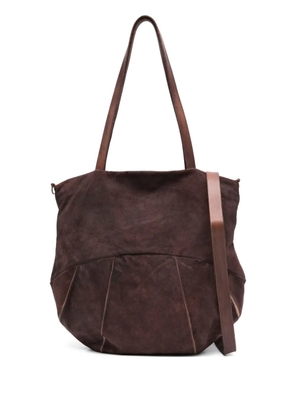 Shoto large calf suede tote bag - Brown