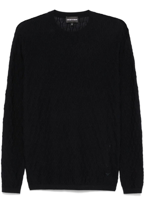 Emporio Armani cable-knit sweater - Blue