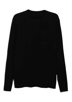 Devoa raw-cut cotton T-shirt - Black