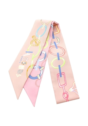 Hermès Pre-Owned 2020s do re boucles ribbon scarf - Pink