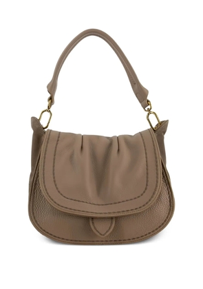 VISONA` Sella leather shoulder bag - Brown