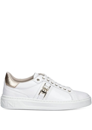 Baldinini leather logo-detail sneakers - White