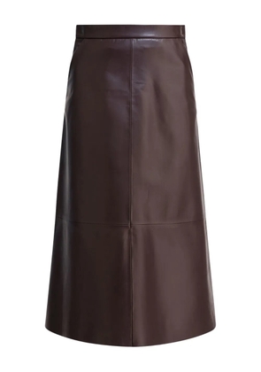 FURLING BY GIANI leather panelled skirt - Brown