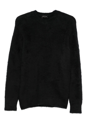 Roberto Collina teddy-texture crew-neck sweater - Black