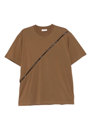 Qasimi spiral zip t-shirt - Brown