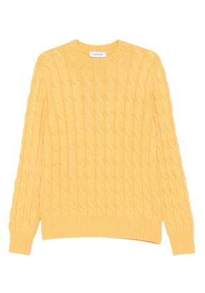 Gran Sasso cable-knit crew-neck sweater - Yellow
