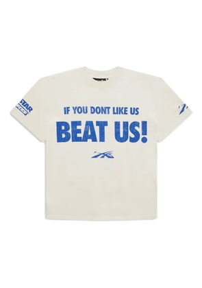 HELLSTAR flame-print graphic tee - White