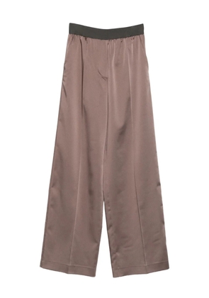 THE M wool wide-leg trousers - Brown