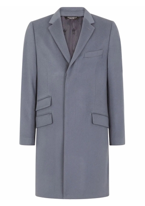 Dolce & Gabbana double-breasted cashmere coat - Blue
