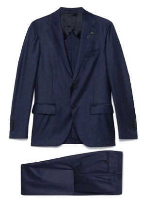 Lardini brooch-detail suit - Blue