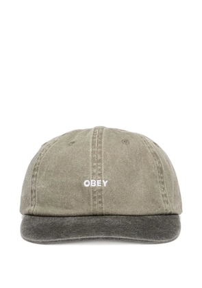 Obey Pigment Bold panel strapback hat - Green