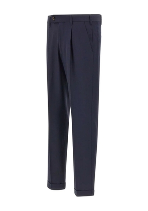 DEVORE pleated front-button trousers - Blue