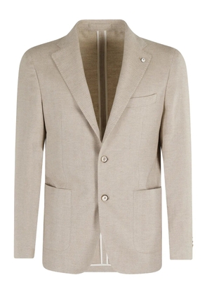l.b.m. patch-pocket single-breasted blazer - Neutrals