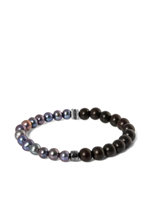 Tateossian beaded pearl bracelet - Black