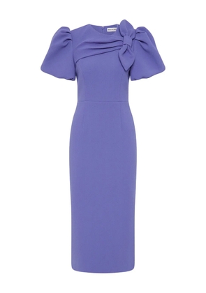 Rebecca Vallance Violetta puff-sleeve bow dress - Blue