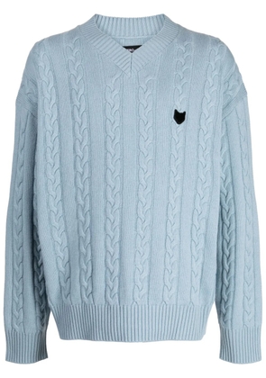 ZZERO BY SONGZIO Panther cable-knit jumper - Blue