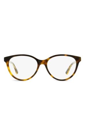 Gucci Eyewear Web-detail cat-eye frame - Brown