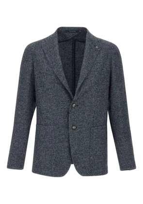 Tagliatore textured weave blazer - Blue