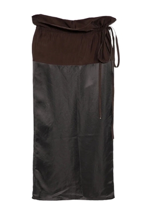 YEAREAST panelled midi skirt - Brown
