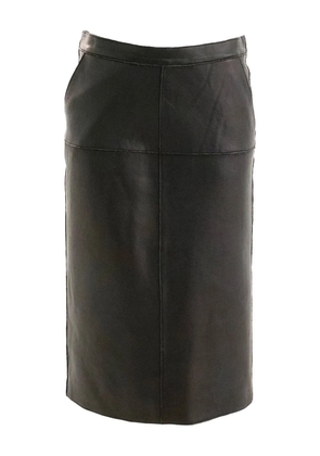 P.A.R.O.S.H. leather midi skirt - Black