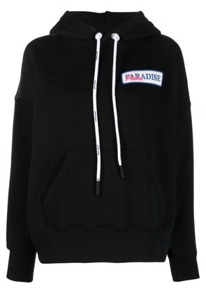 Palm Angels graphic-print organic cotton hoodie - Black