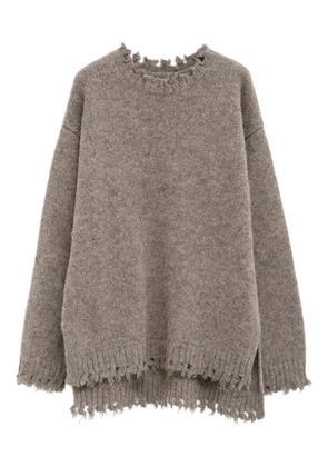 Lauren Manoogian frayed-edge sweater - Brown
